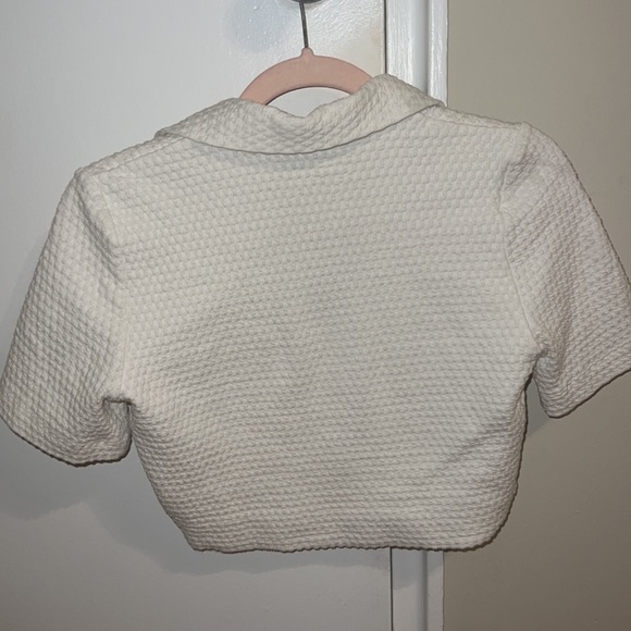 White Cropped Polo - Picture 3 of 3